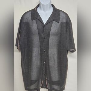 Dangerous Willie Color Changing Short Sleeve Shirt Gold Black XL Metallic
